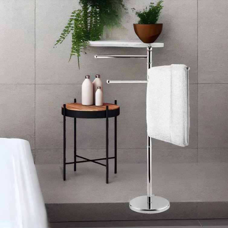 Small free best sale standing towel rack